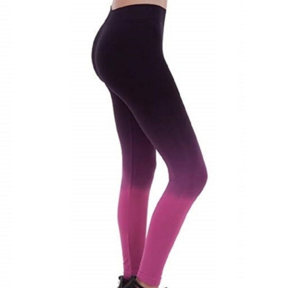 Pink ombre leggings